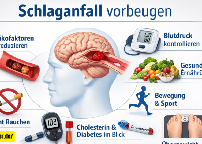 Schlaganfall vorbeugen mit gesunder Ernährung Bewegung Stress vermeiden effektiv